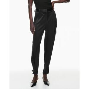 Aritzia Babaton Refined Satin Cargo Pants Black Women’s Size 4